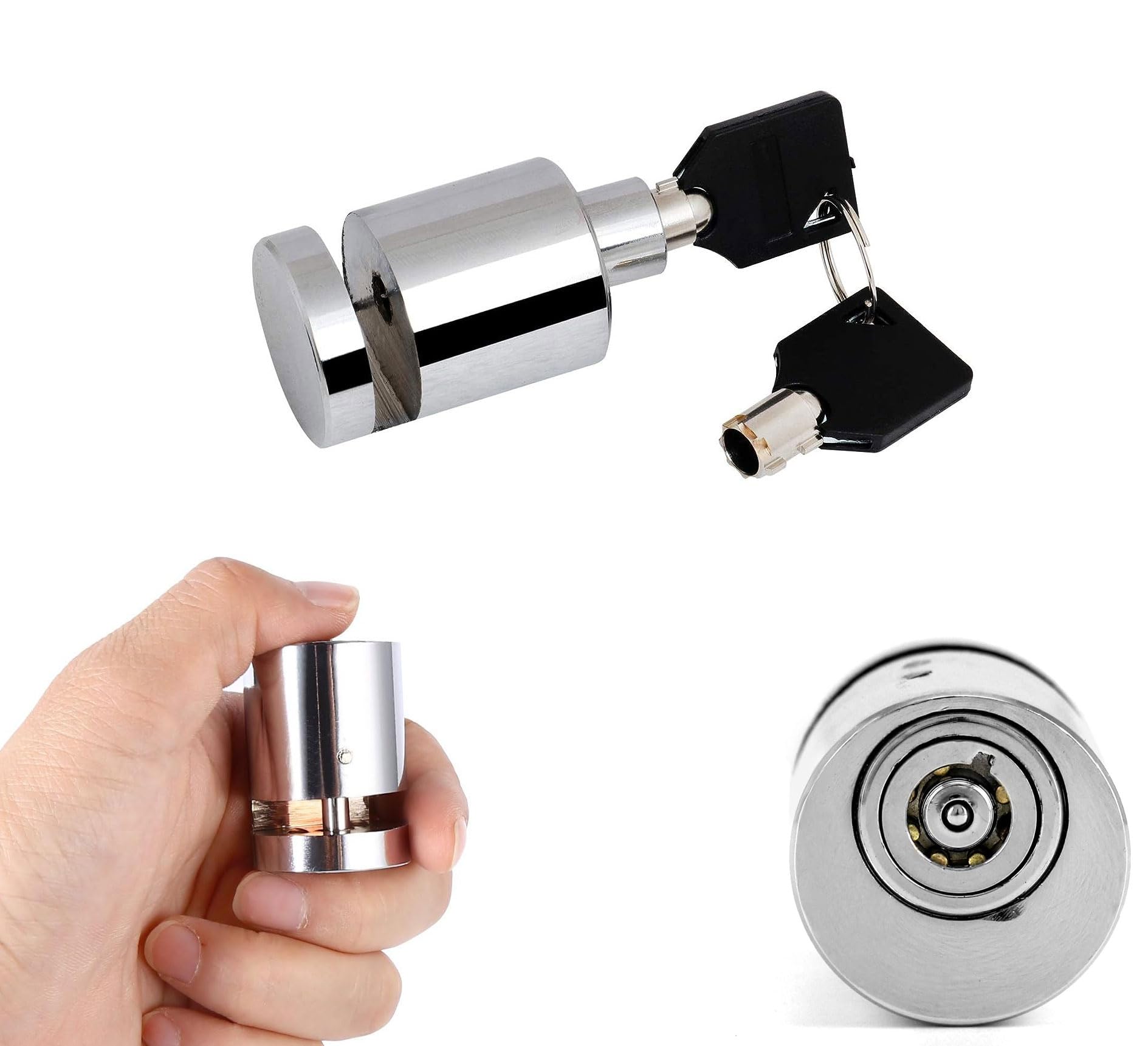 AUTO PEARL Heavy Duty Stainless Steel Chrome Security Anti-Theft